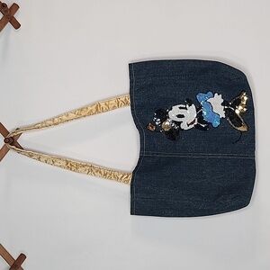 Sequined Denim Minnie Mouse Disneyland Bag